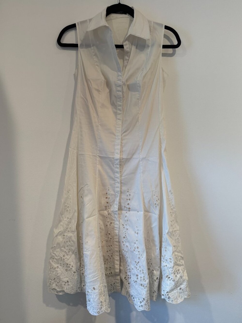 Elie Tahari Sleeveless Cotton Shirt Dress